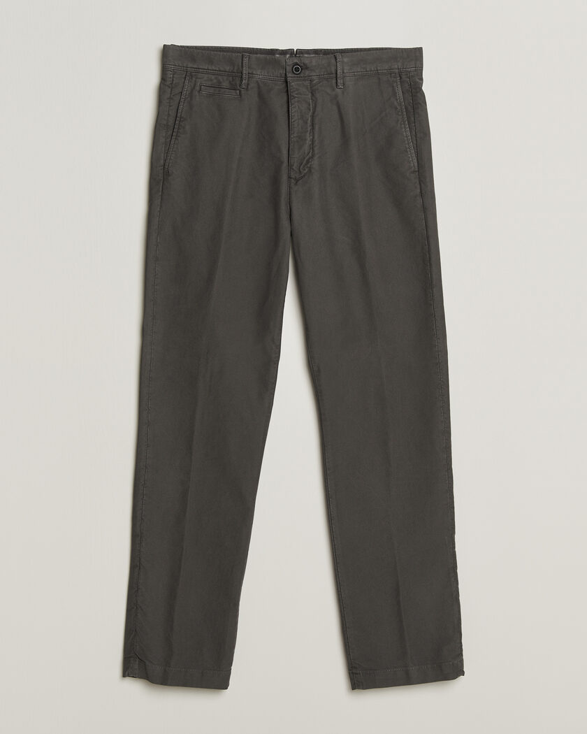 Incotex Regular Fit Garment Dyed Slacks Dark Grey – Grå
