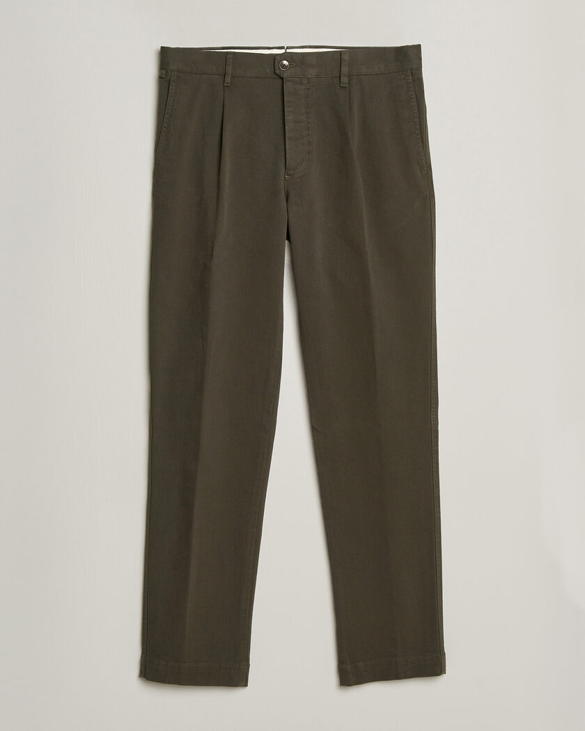 Incotex Regular Fit Cover Chinos Dark Green – Grønn