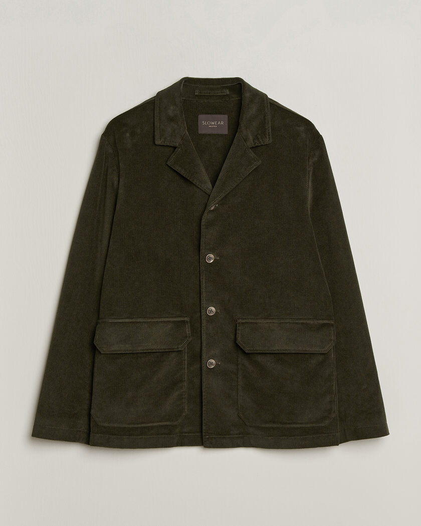 Incotex Corduroy Sports Jacket Forest Green – Grønn