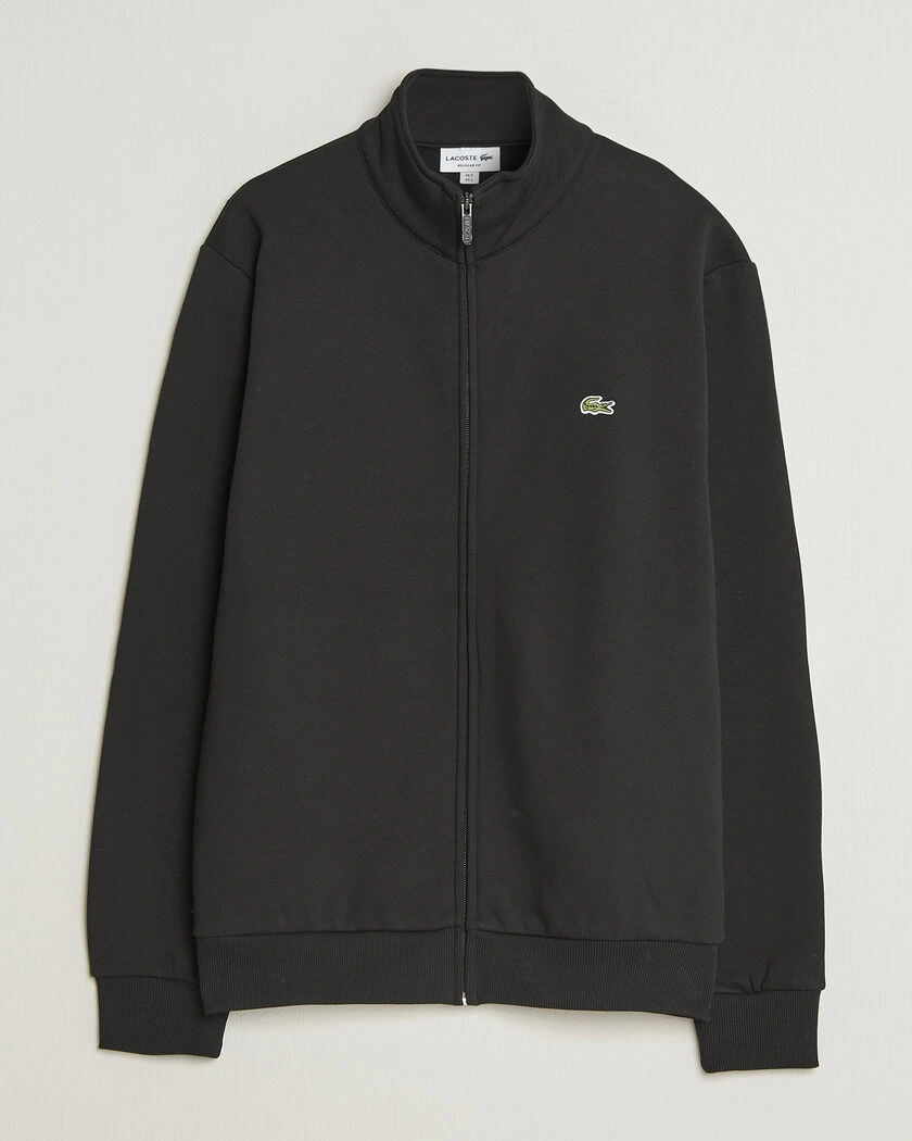 Lacoste Full Zip Sweater Black – Svart
