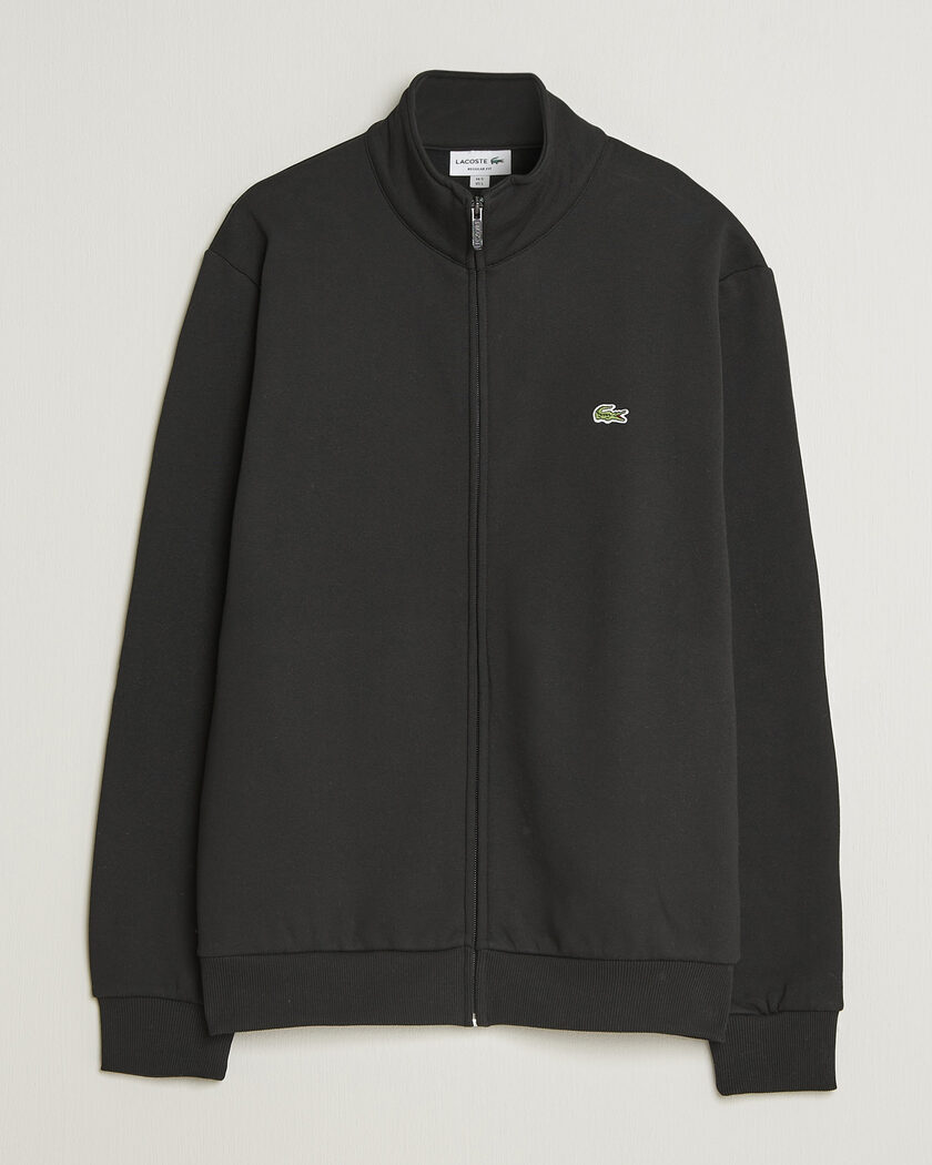 Lacoste Full Zip Sweater Black – Svart