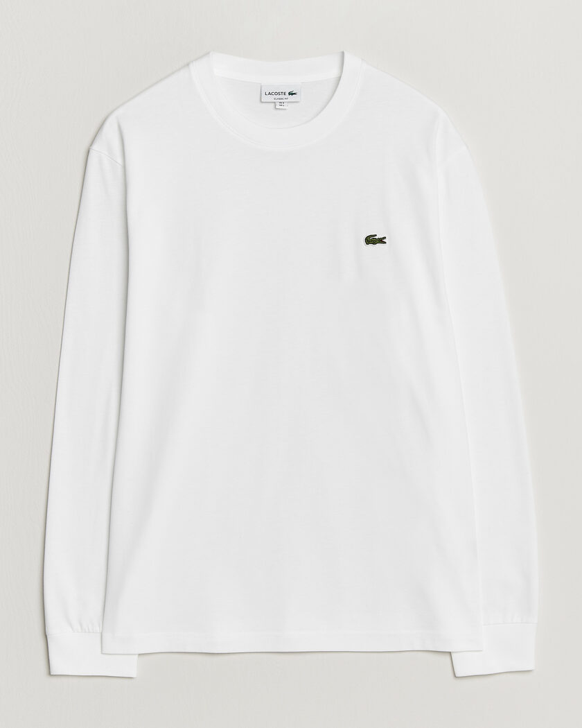 Lacoste Crew Neck Long Sleeve T-Shirt White – Hvit