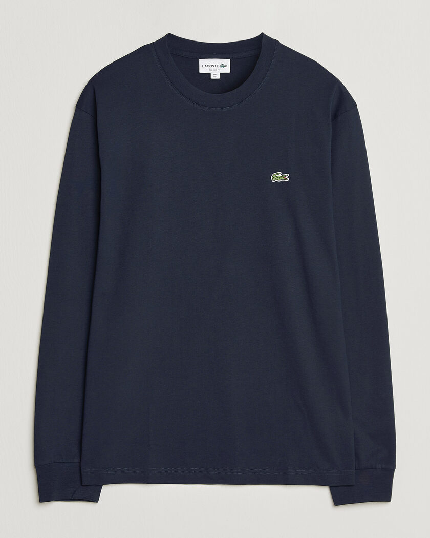 Lacoste Crew Neck Long Sleeve T-Shirt Navy Blue – Blå