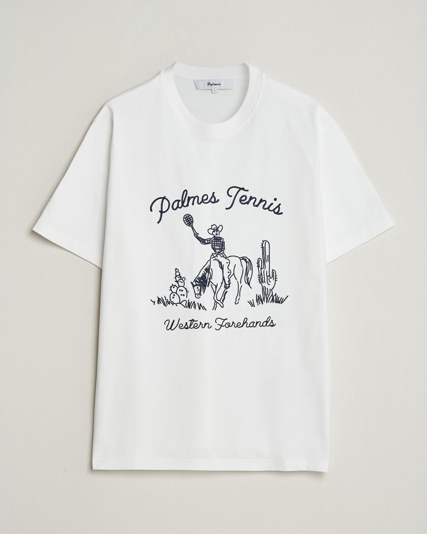Palmes Western T-Shirt White – Hvit