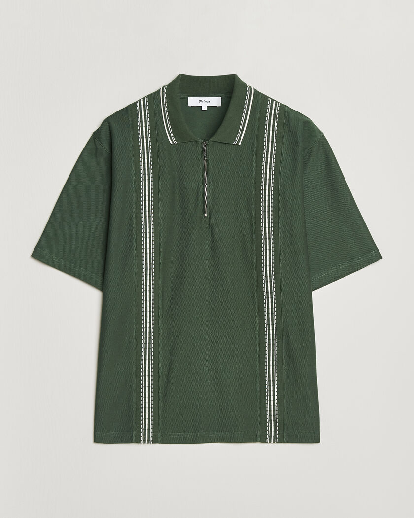 Palmes Panel Zip Polo Green – Grønn