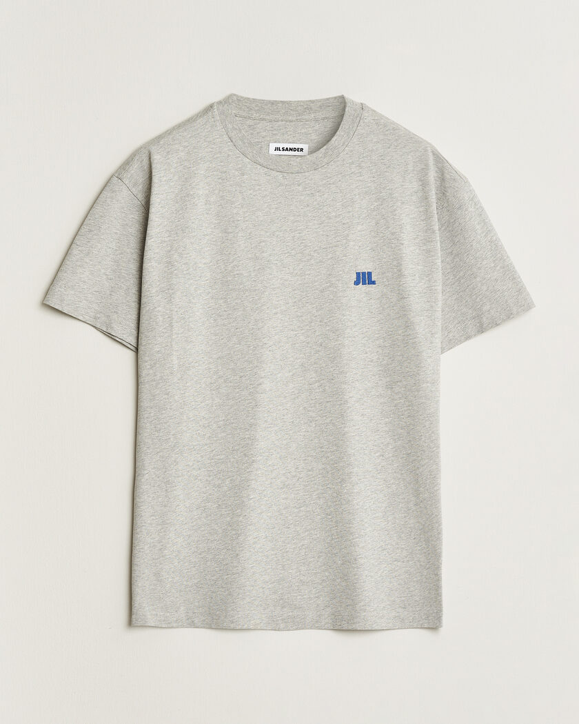 Jil Sander Short Sleeve Jil Logo T-Shirt Light Grey – Grå