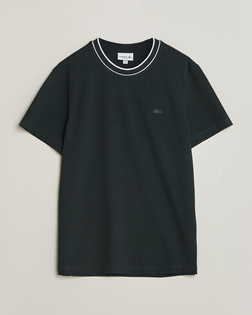 Lacoste Contrast Rib Piqué T-Shirt Dark Varech – Grønn