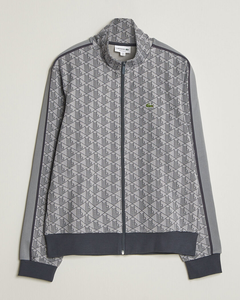 Lacoste Monogram Track Jacket Calluna/Graphite – Grå