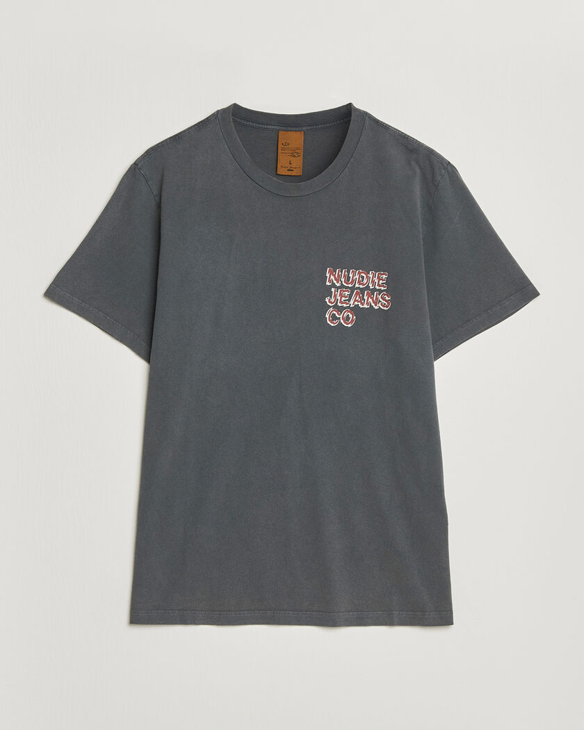 Nudie Jeans Roy Life Tracks T-Shirt Antracite – Grå