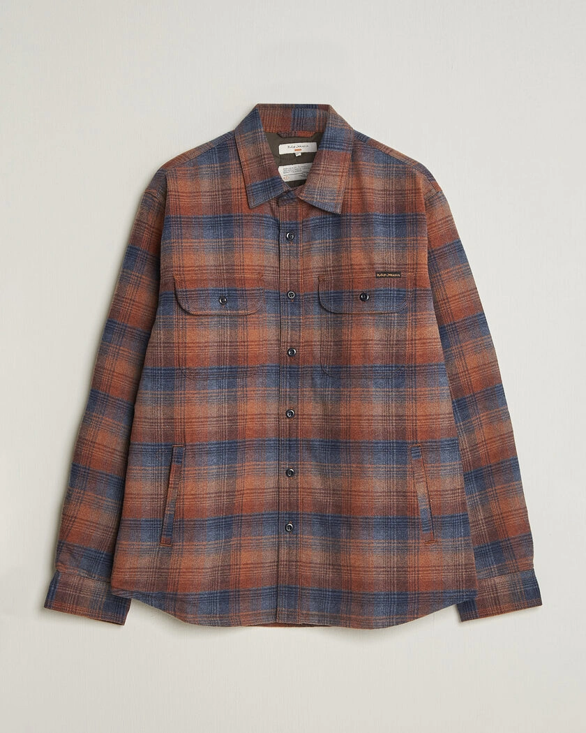 Nudie Jeans Glenn Padded Checked Overshirt Multi – Flerfarget