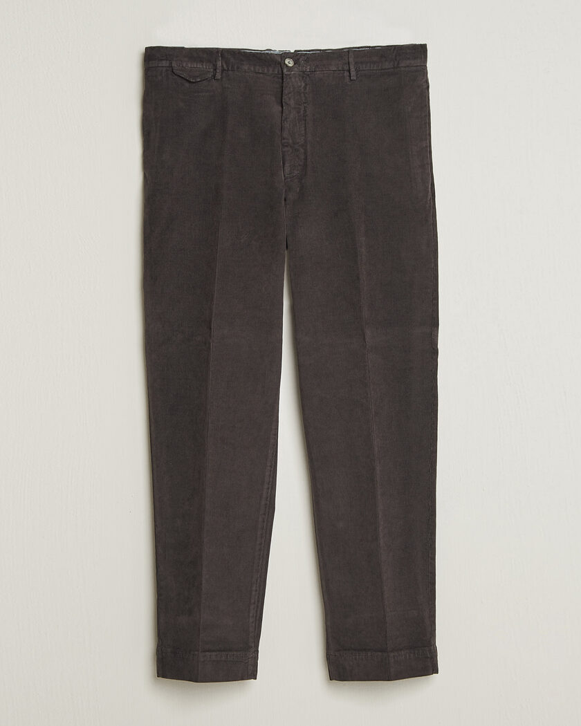 Santaniello Corduroy Trousers Dark Grey – Grå