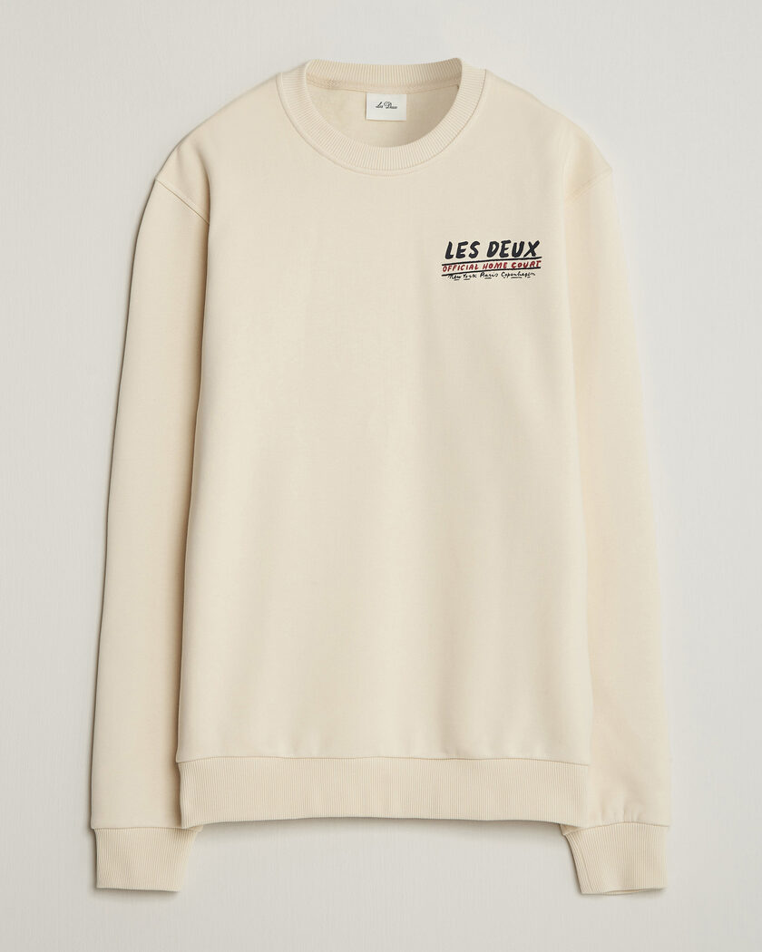 LES DEUX Record Sweatshirt Ivory – Hvit