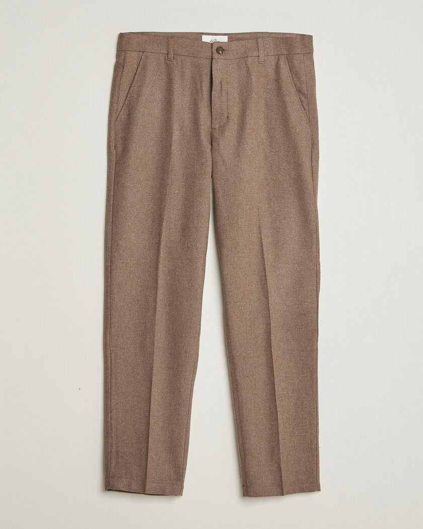 Les Deux Wool Reg Suit Pants Caribou – Brun