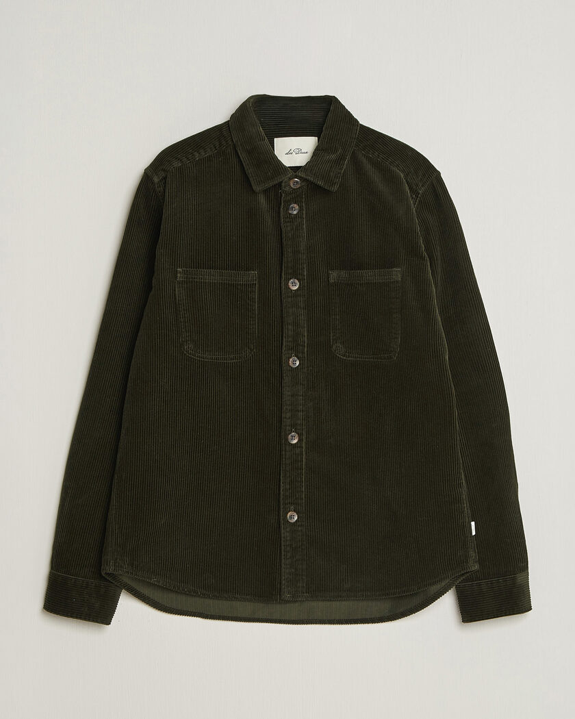 LES DEUX Corduroy Overshirt Rosin Green – Grønn