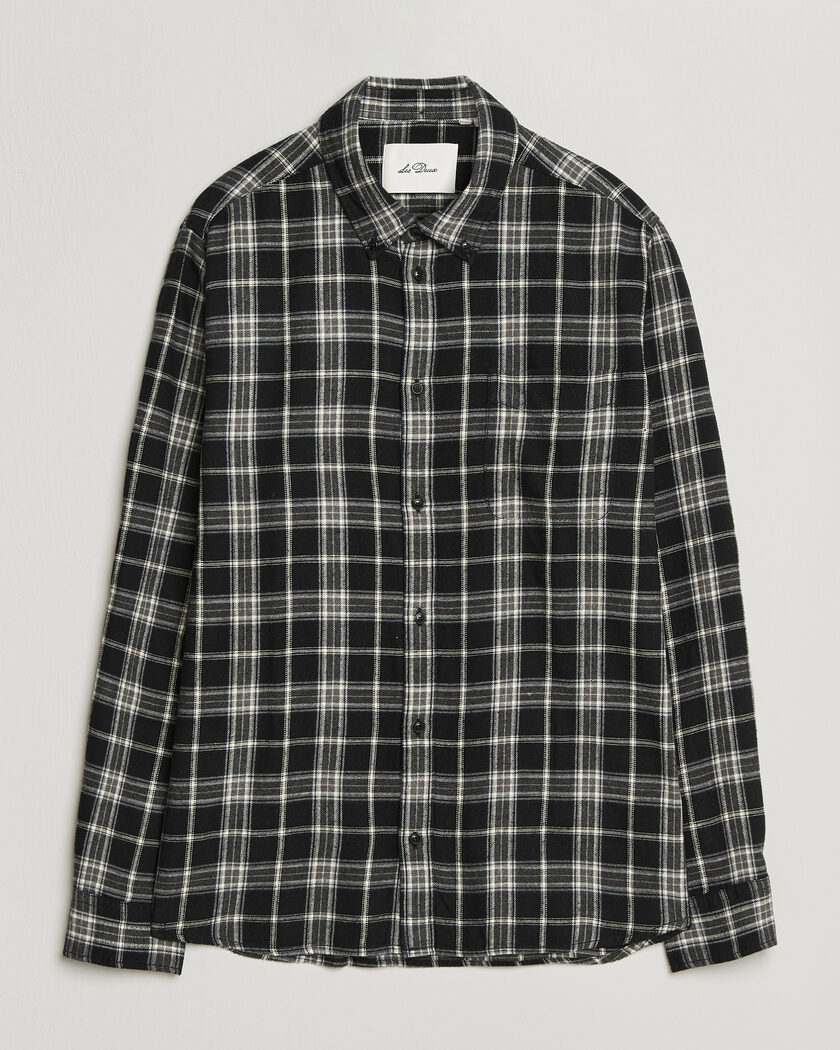 Les Deux Vintage Check Shirt Black – Svart