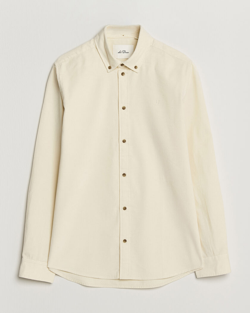 LES DEUX Pinwale Corduroy Shirt Ivory – Hvit