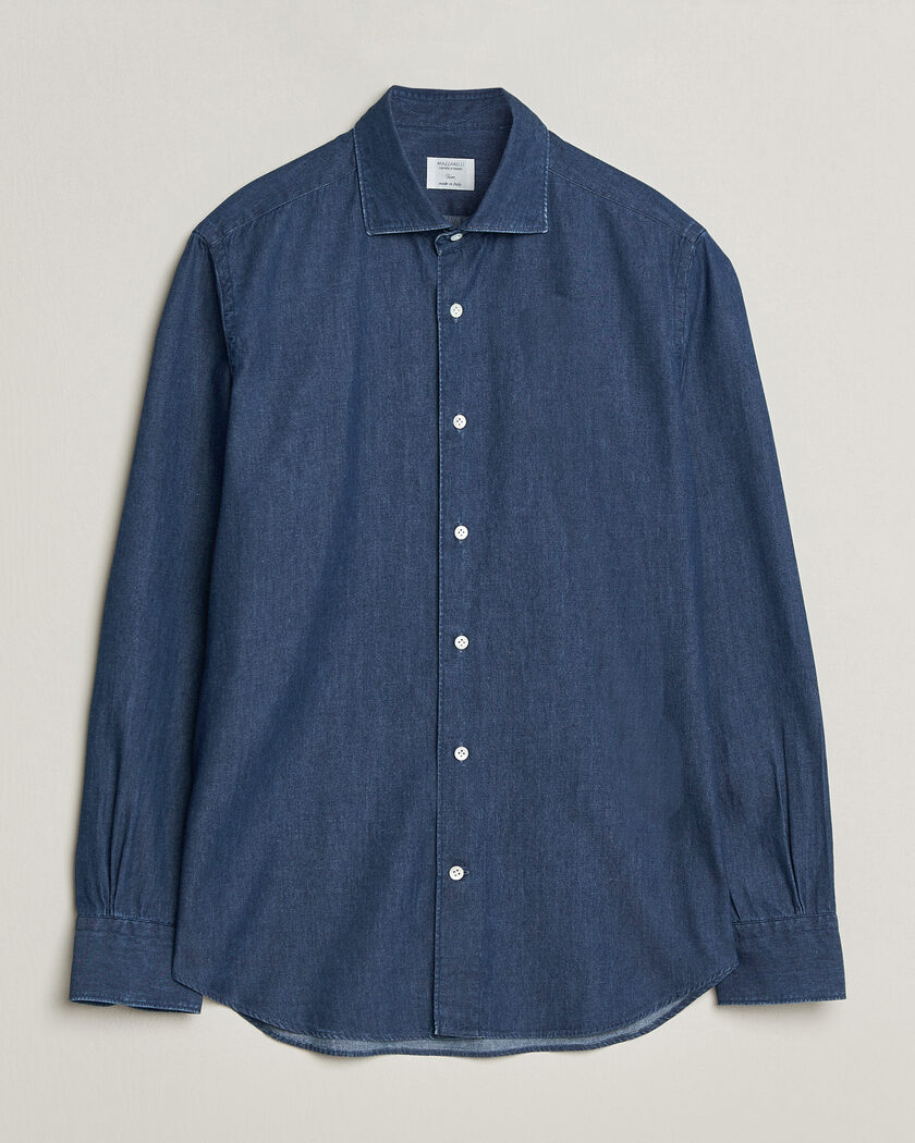 Mazzarelli Soft Denim Shirt Blue Wash – Blå