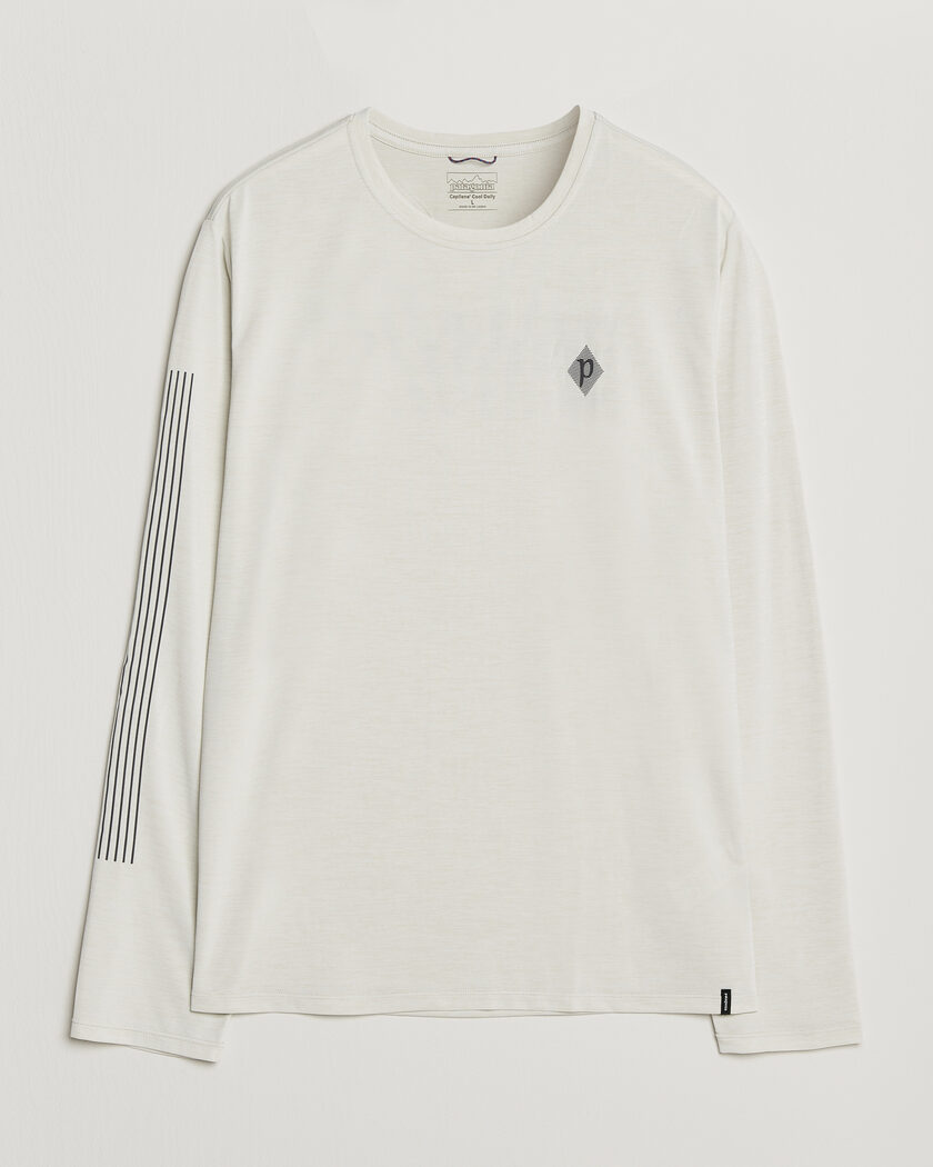 Patagonia Long Sleeve Cap Cool Shirt Dyno White – Hvit