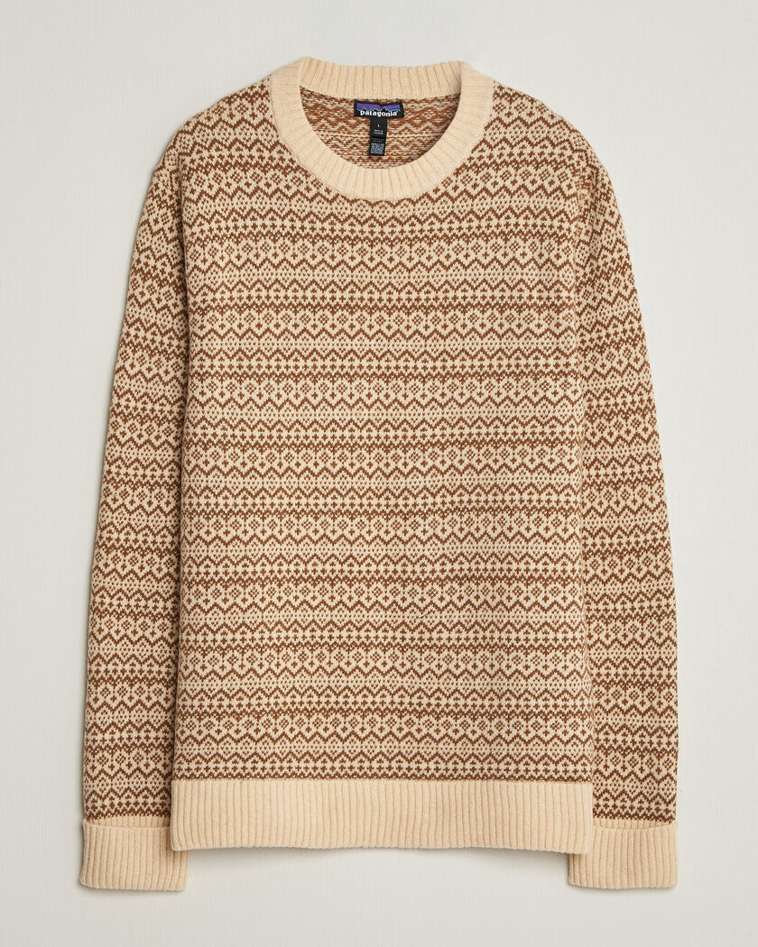  Patagonia Recycled Wool Blend Sweater Snow Squail Natural – Beige