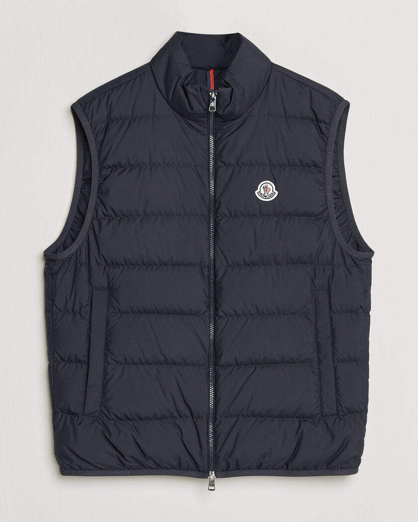 Moncler Contrin Down Vest Navy – Blå