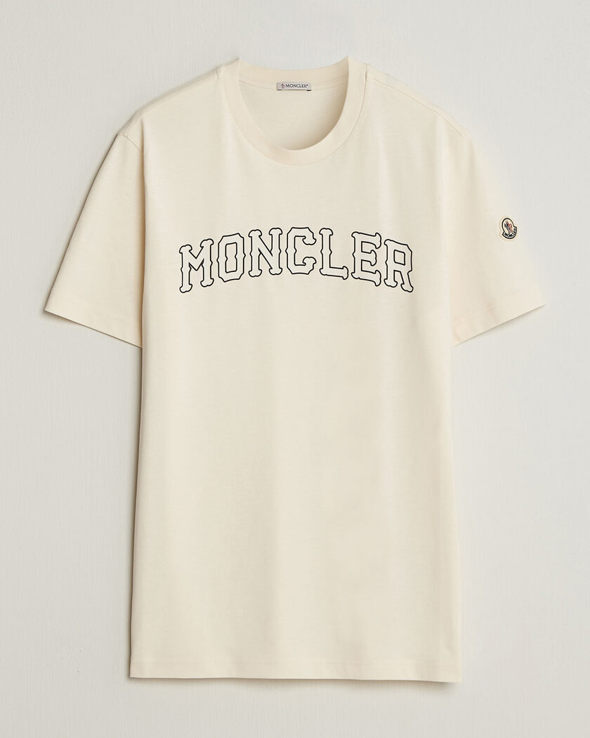 Moncler College Logo T-Shirt Off White – Hvit