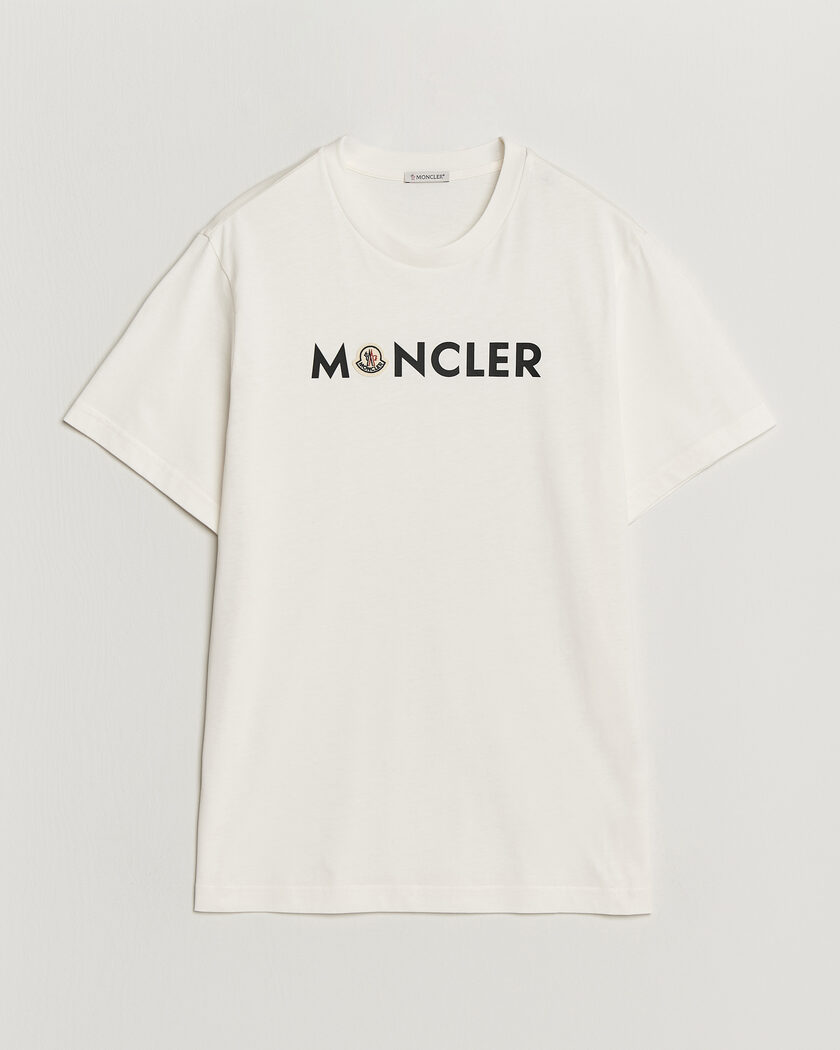 Moncler Logo Lettering T-Shirts White – Hvit