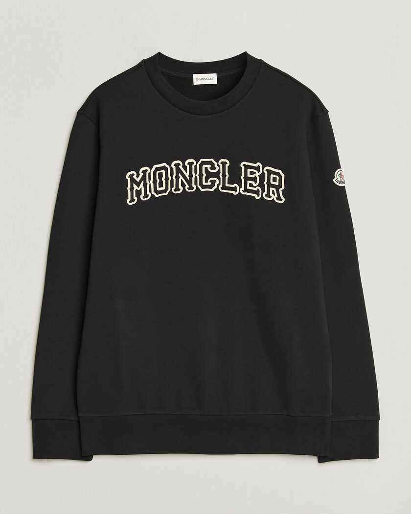 Moncler College Logo Sweatshirt Black – Svart