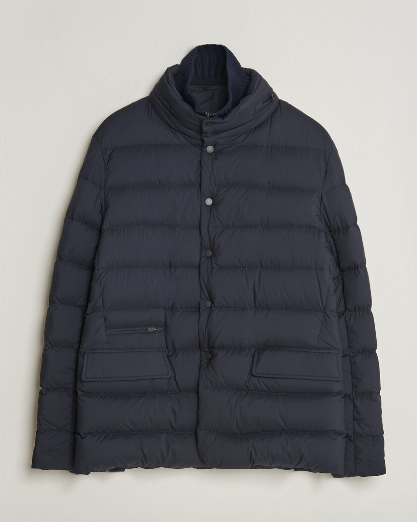 Moncler Elarune Down Blazer Navy – Blå