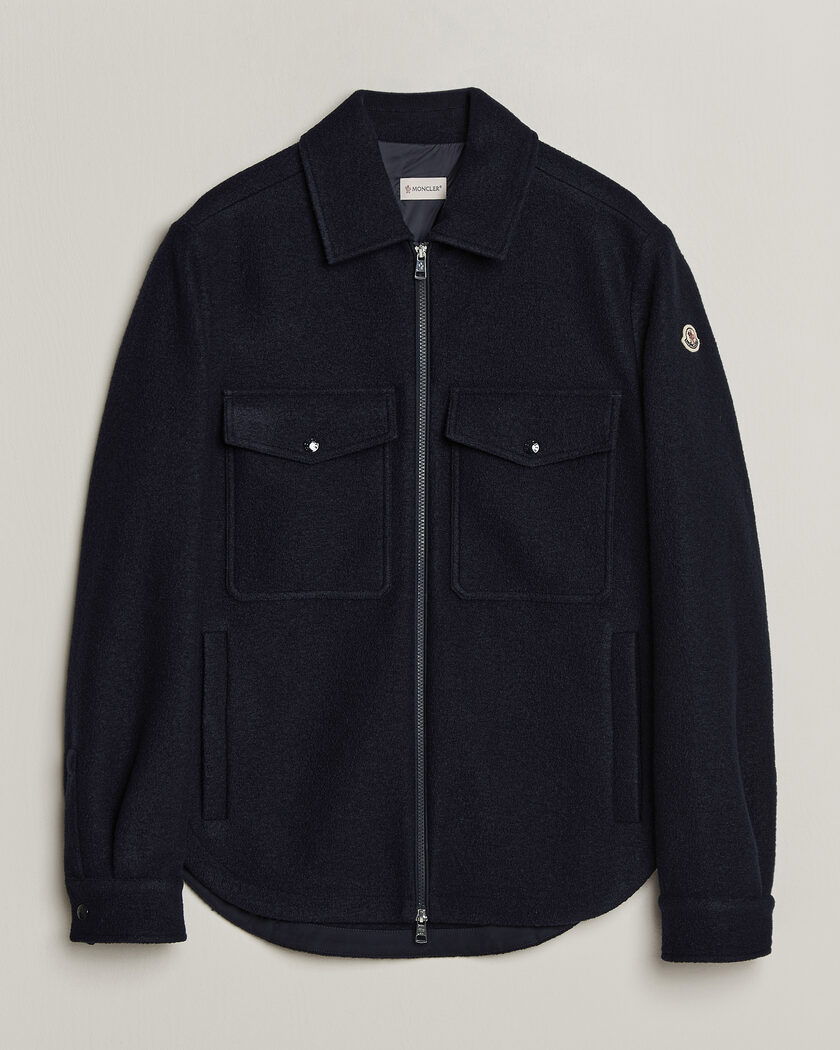 Moncler Zip Overshirt Navy – Blå
