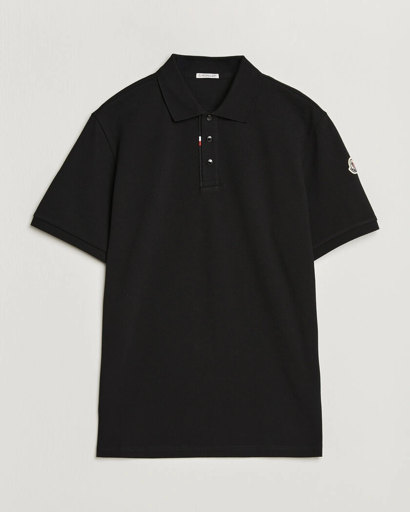 Moncler Short Sleeve Polo Black – Svart