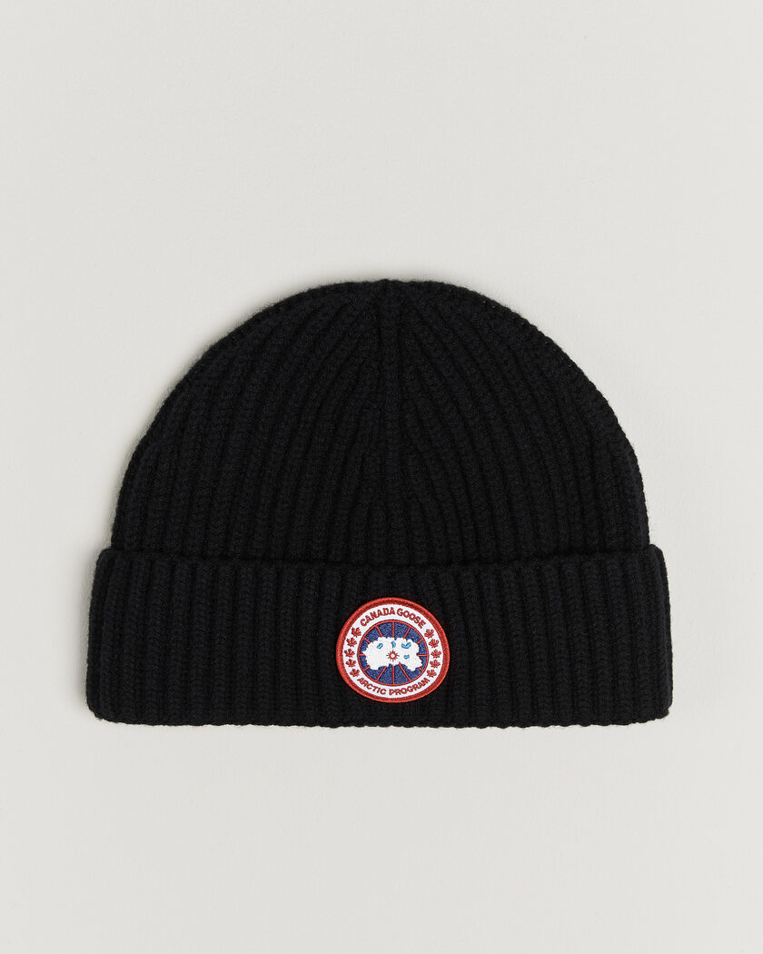 Canada Goose Cashmere Blend Rib Toque Black – Svart