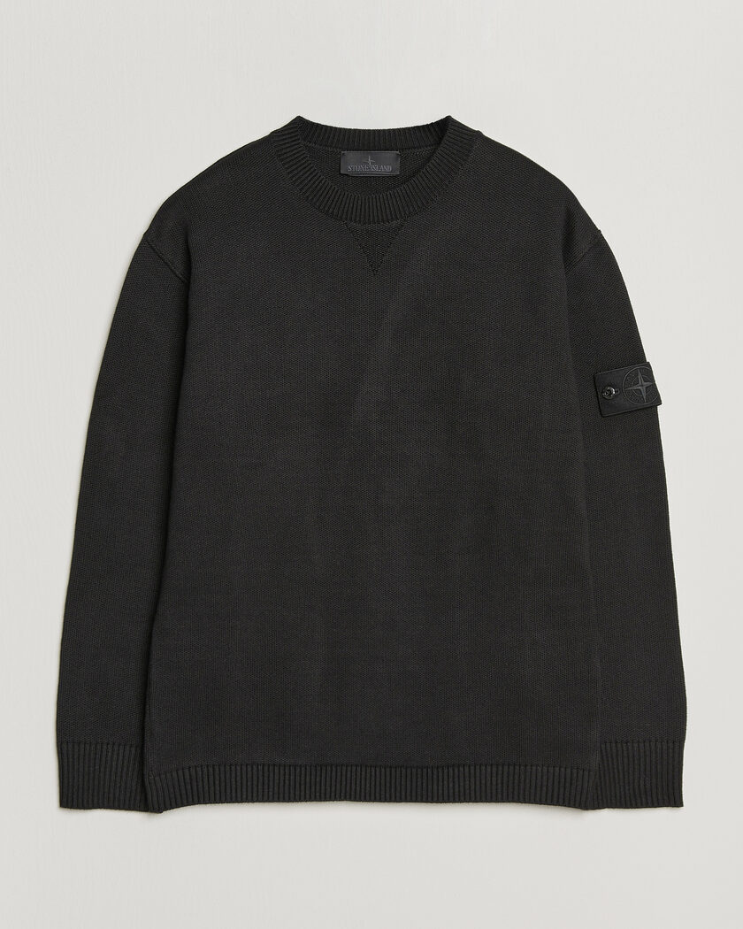 Stone Island Ghost Plush Stitch Winter Cotton Sweat Black – Svart
