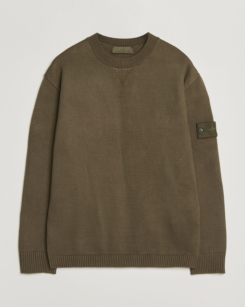 Stone Island Ghost Plush Stitch Winter Cotton Sweat Miltary Green – Grønn