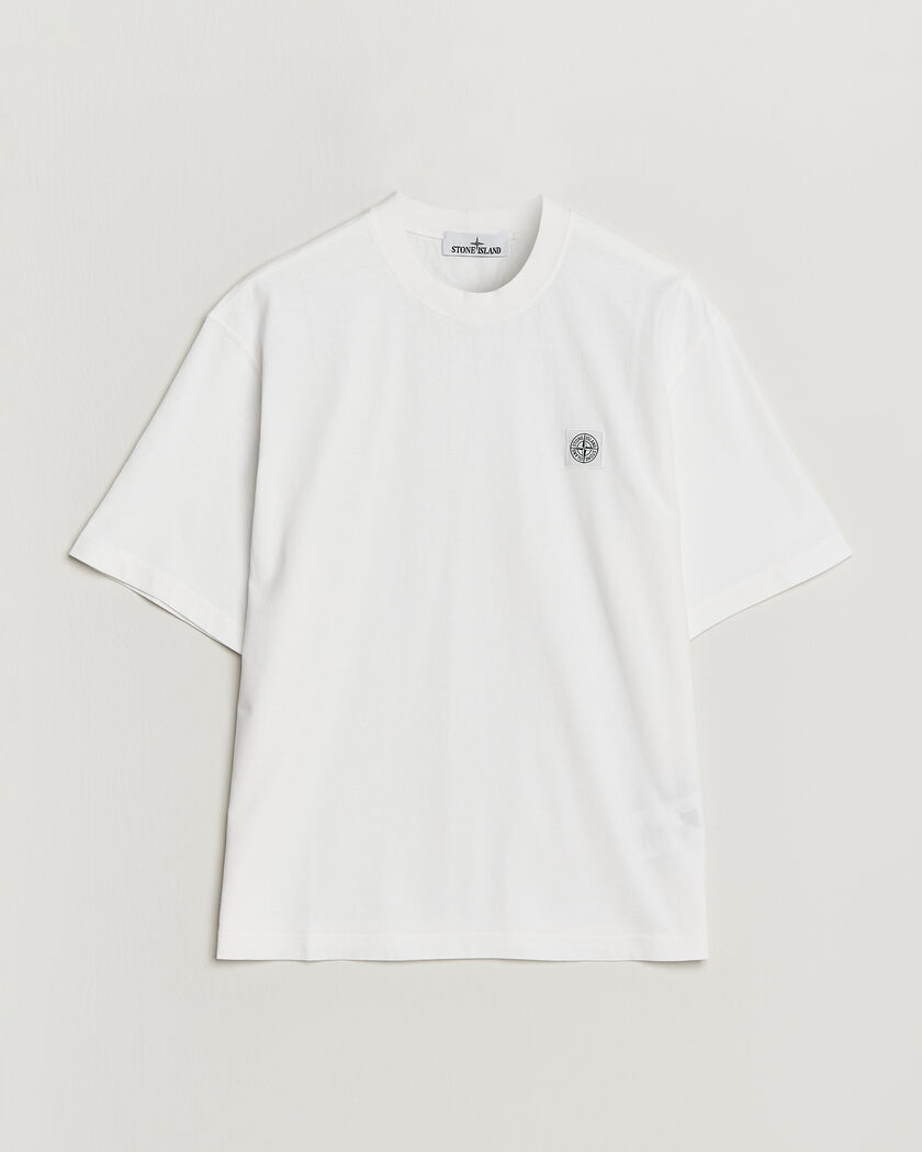 Stone Island Combed Organic Cotton T-Shirt White – Hvit