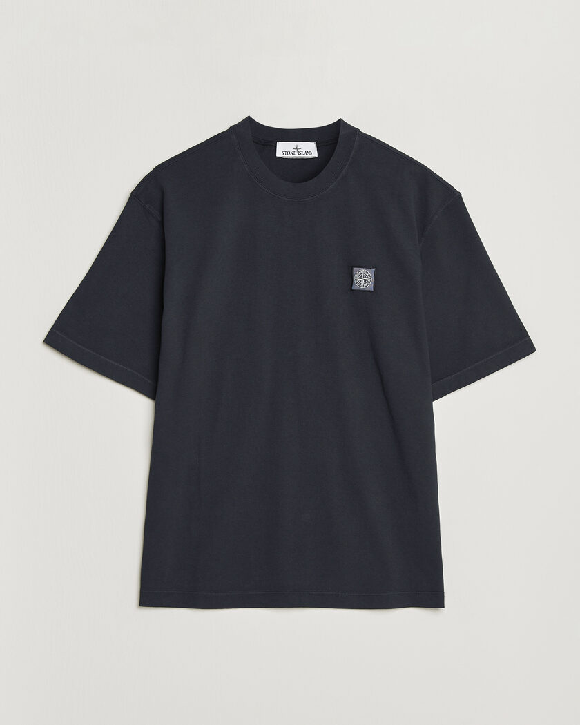 Stone Island Combed Organic Cotton T-Shirt Navy Blue – Blå