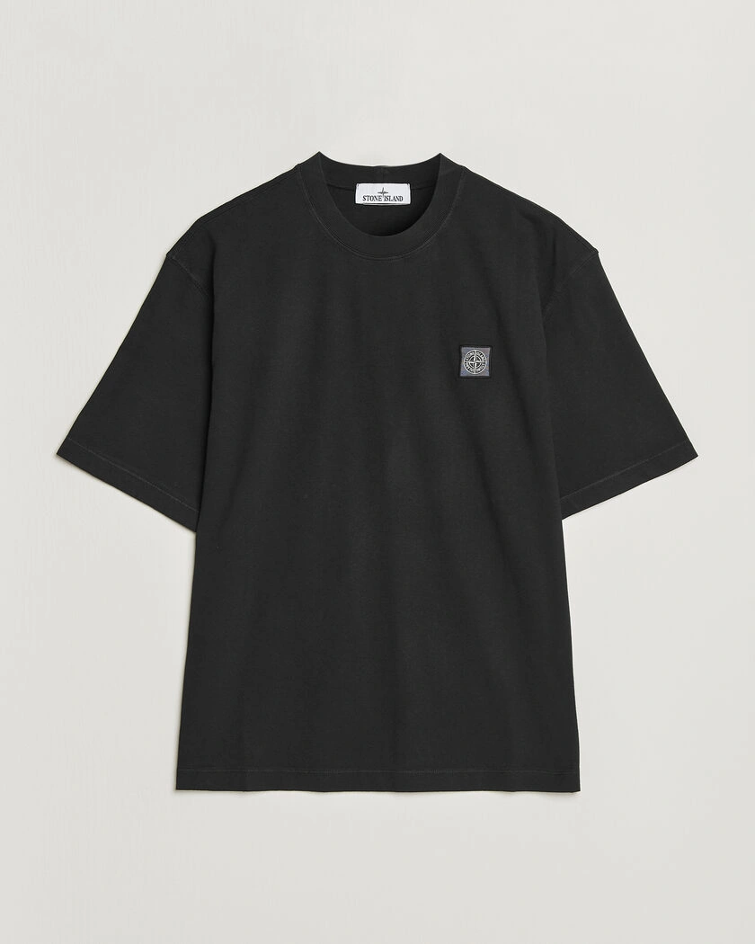  Stone Island Combed Organic Cotton T-Shirt Black – Svart