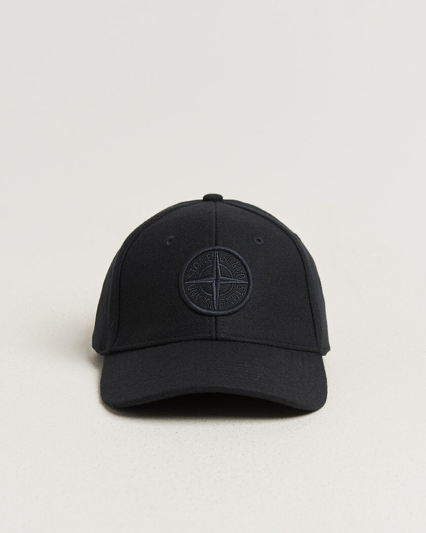 Stone Island Wool/Nylon Flannel Cap Navy Blue – Blå