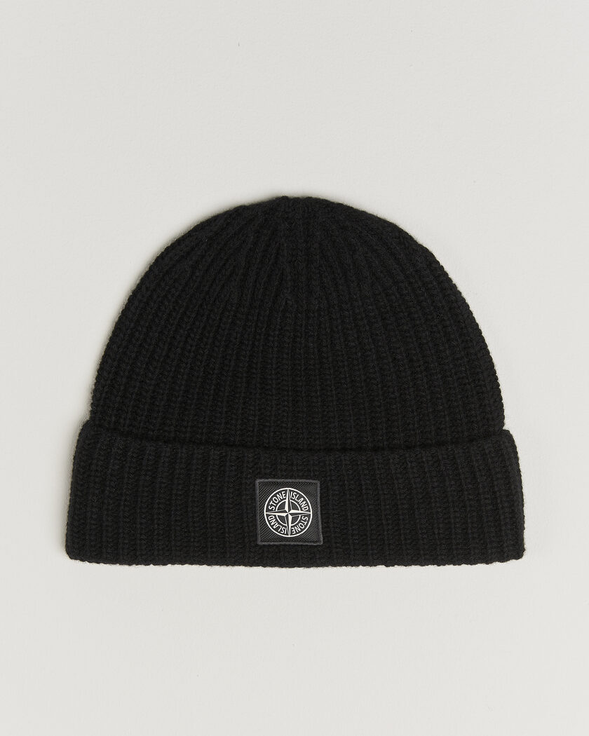 Stone Island Geelong Wool Hat Black – Svart