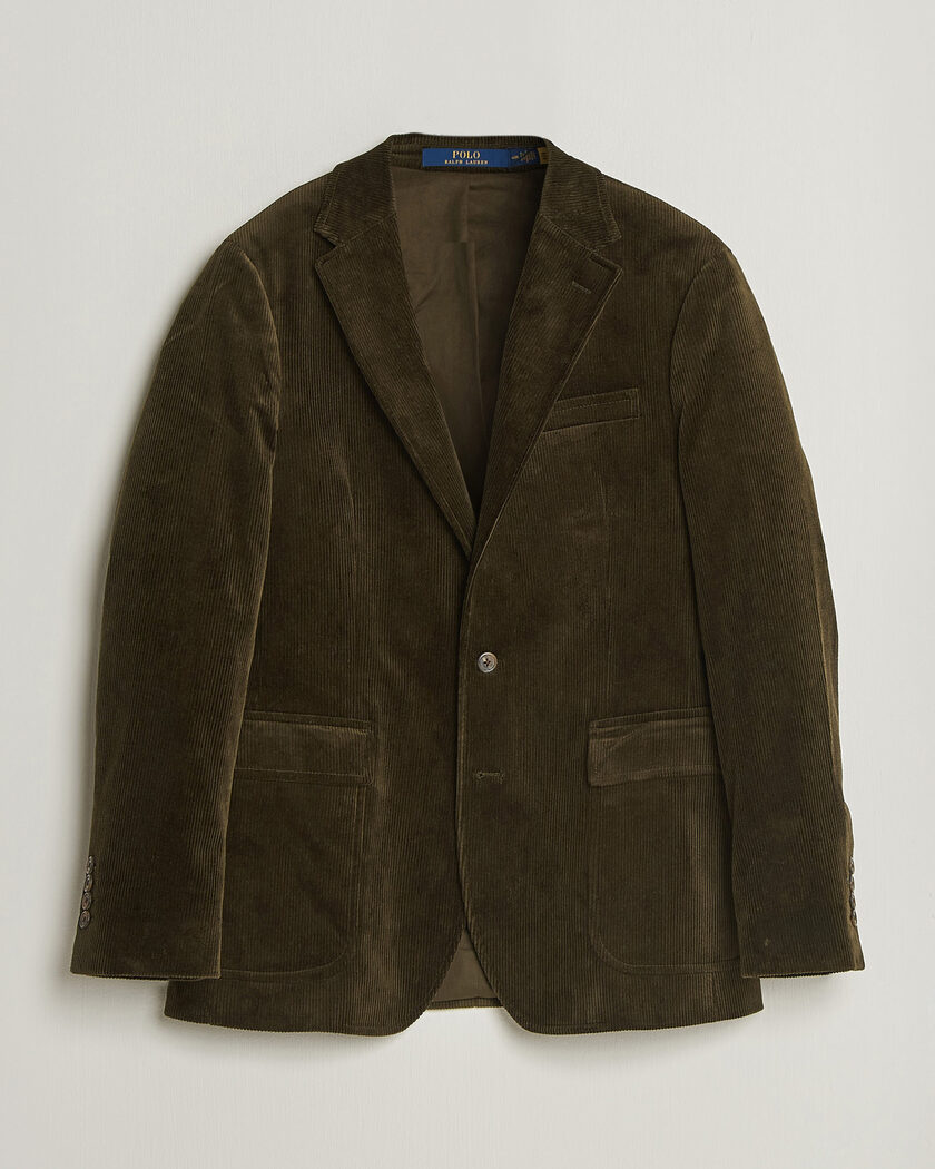 Polo Ralph Lauren Single Breasted Corduroy Sportcoat Fall Olive – Grønn