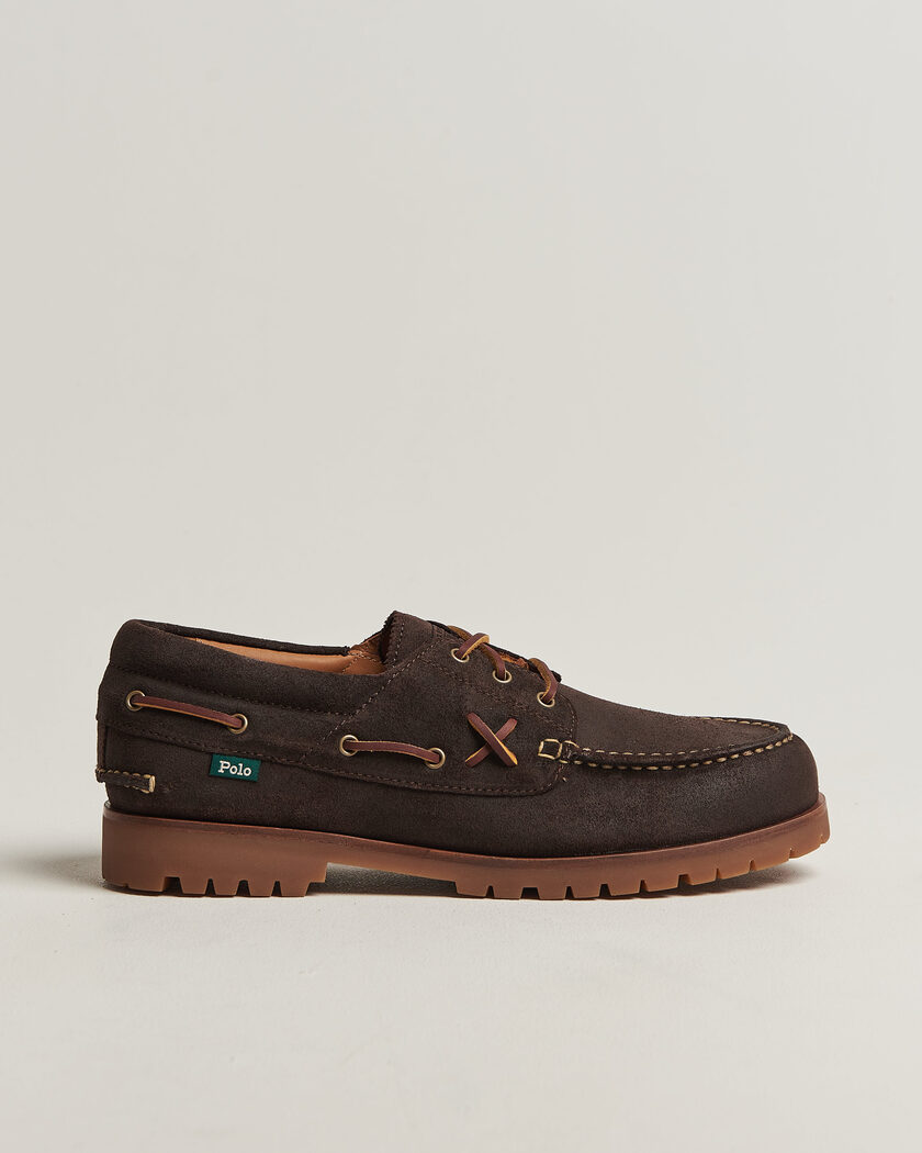 Polo Ralph Lauren Ranger Deck Suede Boat Shoe Dark Chocolate – Brun