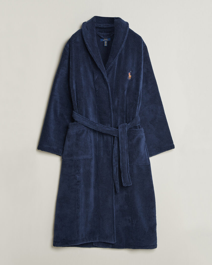 Polo Ralph Lauren Cotton Terry Robe Newport Navy – Blå