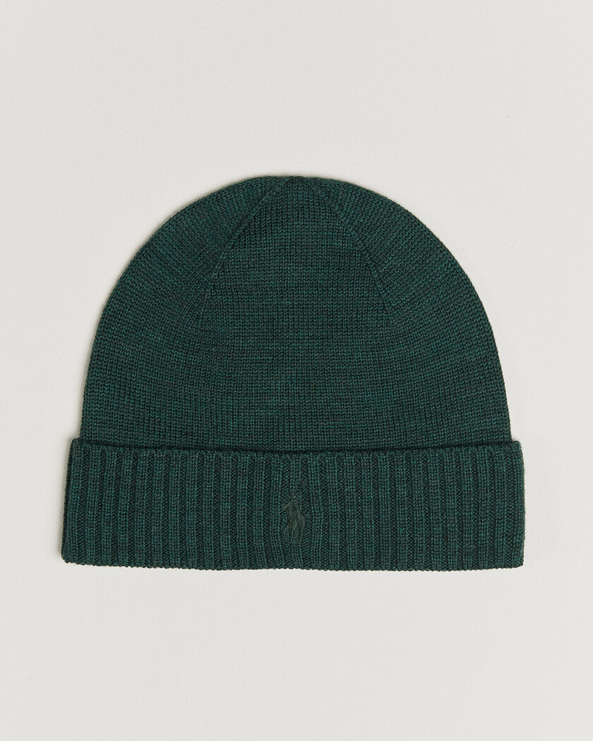 Polo Ralph Lauren Merino Beanie Pine Heather – Grønn