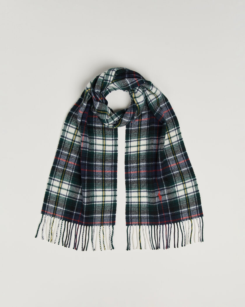Polo Ralph Lauren Classic Wool Scarf Cream Multi – Flerfarget