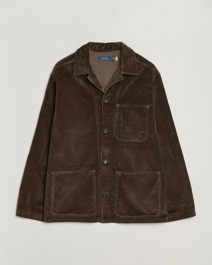 Polo Ralph Lauren Corduroy Overshirt Nutmeg Brown – Brun