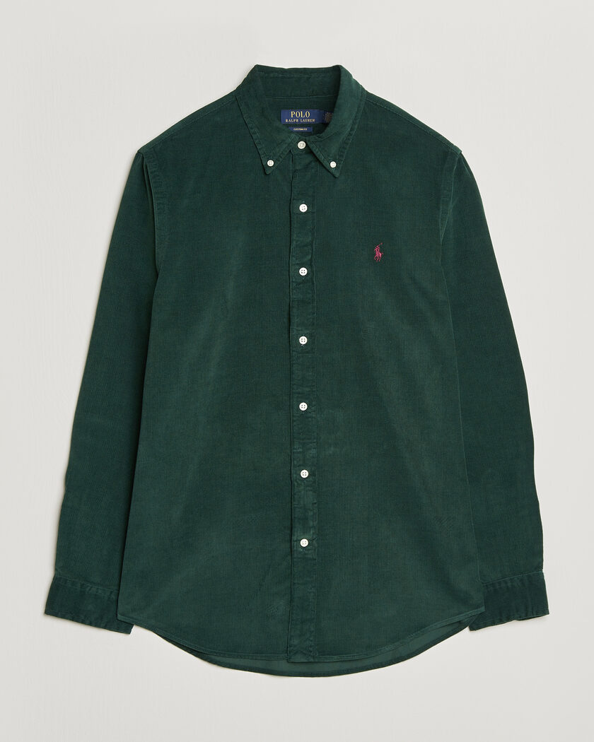 Polo Ralph Lauren Custom Fit BD Corduroy Shirt Moss Agate – Grønn