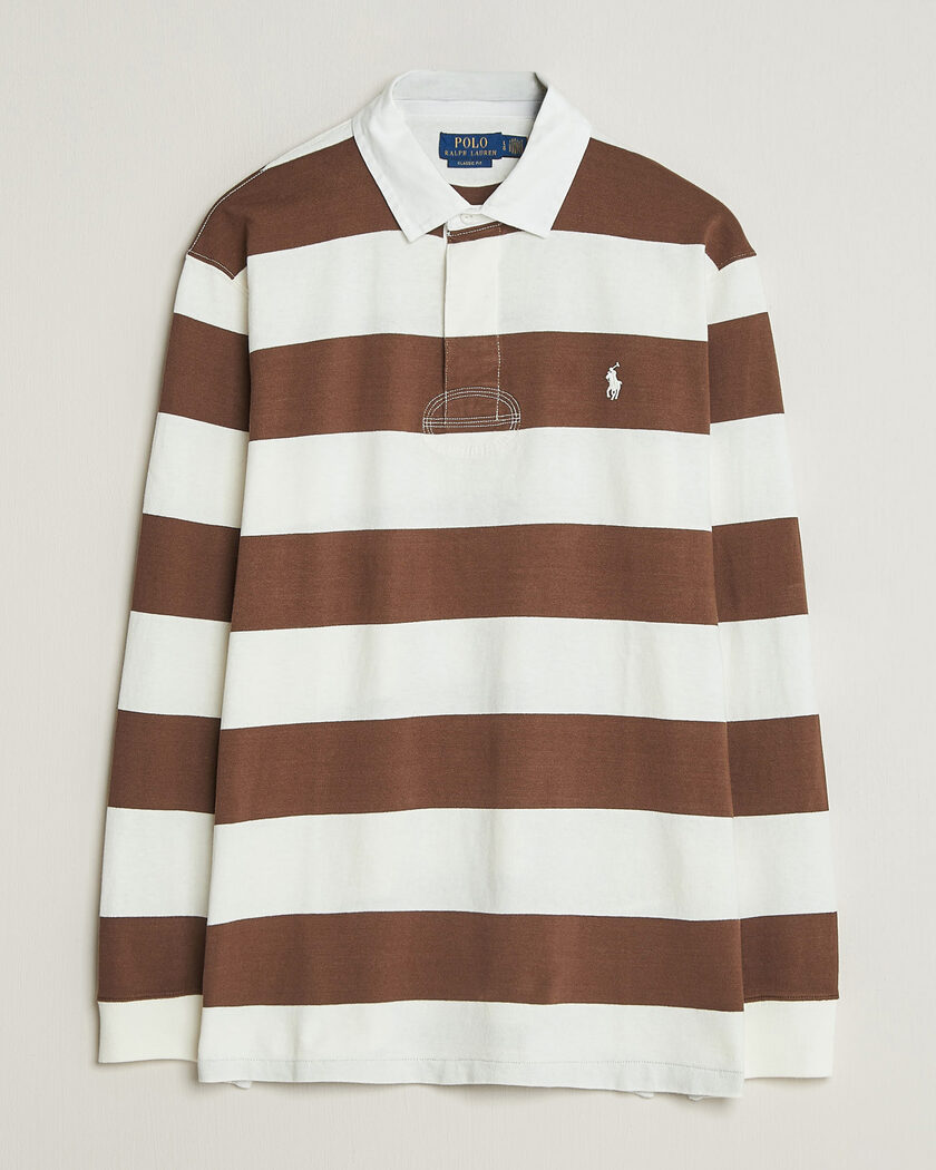 Polo Ralph Lauren Striped Jersey Rugger Cream/Brown – Flerfarget
