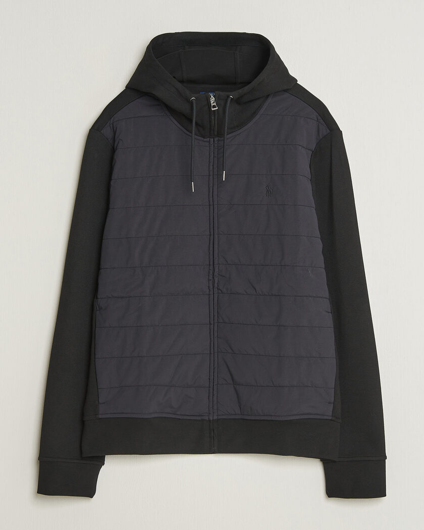 Polo Ralph Lauren Double Knitted Jaquard Full Zip Hoodie Polo Black – Svart