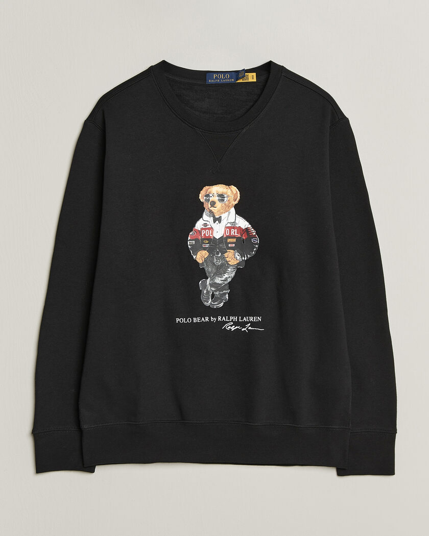 Polo Ralph Lauren Fleece Bear Sweatshirt Polo Black – Svart