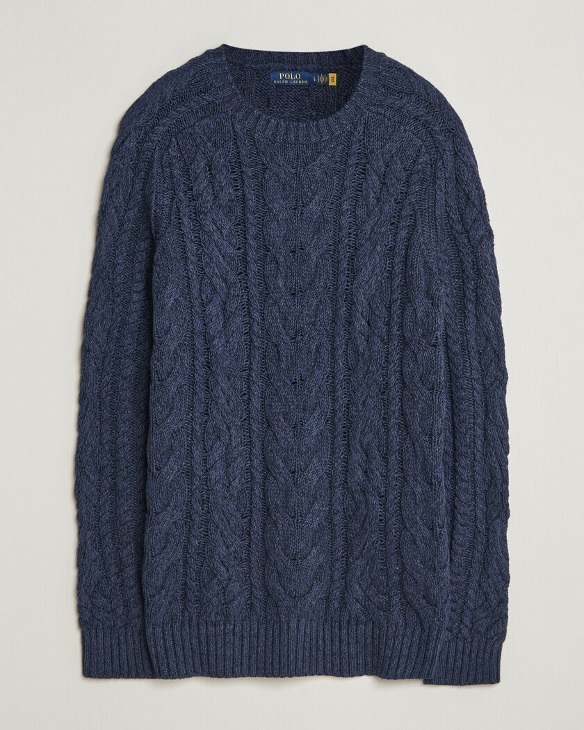 Polo Ralph Lauren Cotton Marl Pullover Navy Combo – Blå