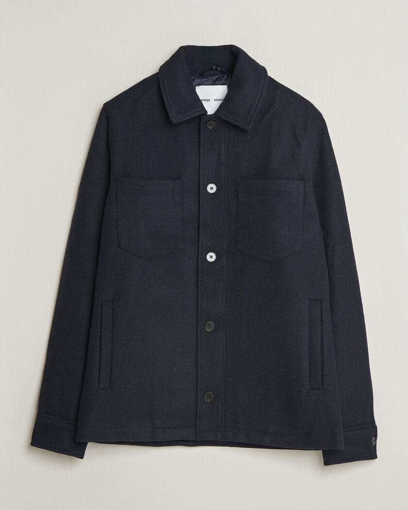 Samsøe Samsøe Pally Padded Shirt Jacket Salute Navy – Blå